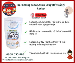 Bột baking soda Sesuki Rocket 500g tẩy trắng (hàng Nhật)