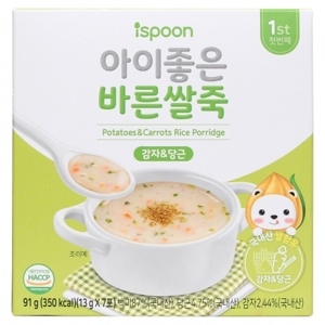 Bột cháo Ispoon vị khoai tây và cà rốt 91g (Trên 6 tháng)