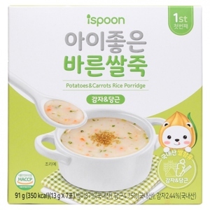 Bột cháo Ispoon vị khoai tây và cà rốt 91g (Trên 6 tháng)