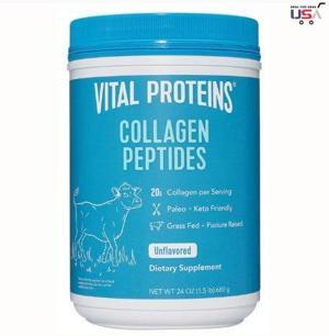 Bột collagen Vital Proteins Collagen Peptides Unflavored của Mỹ 680g