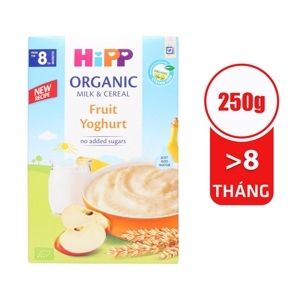 Bột dinh dưỡng HIPP sữa chua hoa quả nhiệt đới 8M+