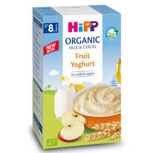 Bột dinh dưỡng HIPP sữa chua hoa quả nhiệt đới 8M+