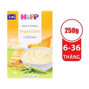 Bột dinh dưỡng Hipp vị sữa, rau củ 250g