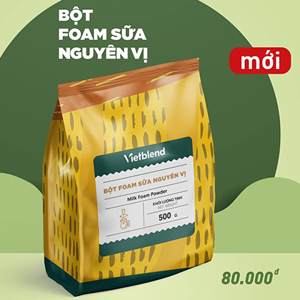 Bột Foam Sữa nguyên vị Vietblend - túi 500g