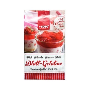 Bột Gelatine hữu cơ dạng lá Sobo( 6 lá)