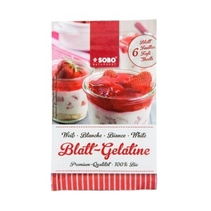 Bột Gelatine hữu cơ dạng lá Sobo( 6 lá)