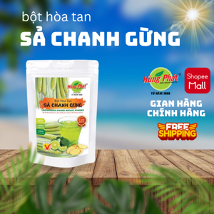 Bột Hòa Tan Sả Chanh Trà Xanh Hùng Phát 200g