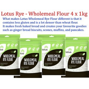 Bột lúa mạch đen hữu cơ RYE FLOUR hiệu Lotus – túi 1kg