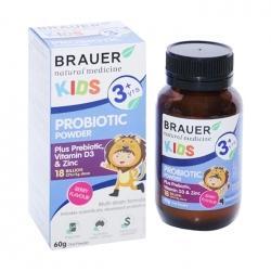 Bột men vi sinh cho trẻ trên 3 tuổi Brauer Kids Probiotic Powder 60g