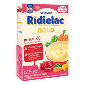 Bột ngũ cốc Ridielac Alpha bò rau củ - 200g