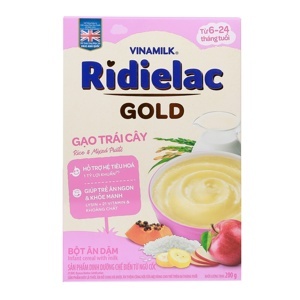 Bột ngũ cốc gạo trái cây Ridielac Alpha - 200g