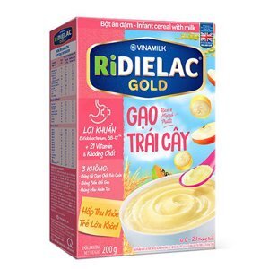 Bột ngũ cốc gạo trái cây Ridielac Alpha - 200g