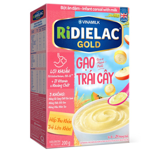 Bột ngũ cốc gạo trái cây Ridielac Alpha - 200g