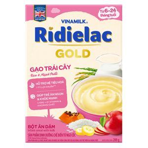 Bột ngũ cốc gạo trái cây Ridielac Alpha - 200g