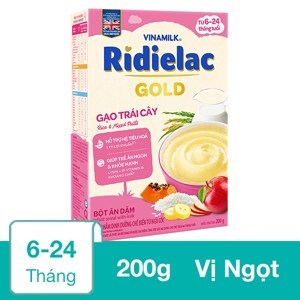 Bột ngũ cốc gạo trái cây Ridielac Alpha - 200g