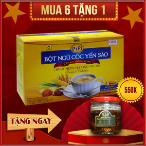 Bột ngũ cốc yến sào PiPi hộp 20 gói Y084