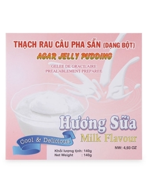 Bột rau câu pha sẵn vị sữa 3K hộp 140g