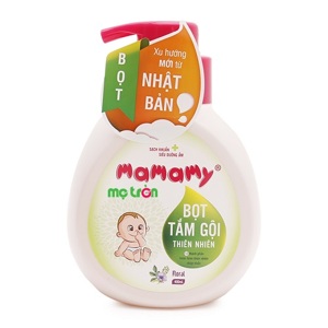 Bọt tắm gội thiên nhiên cho bé hương hoa Mamamy 400ml