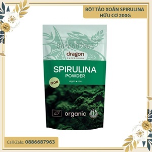 Bột tảo spirulina hữu cơ Dragon 200g