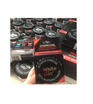 Bột than chà trắng răng White Glo đến từ Úc- White Glo Activated Charcoal Teeth Polishing