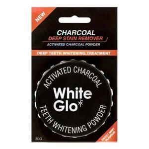 Bột than chà trắng răng White Glo đến từ Úc- White Glo Activated Charcoal Teeth Polishing