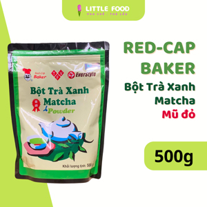 Bột trà xanh hương nhài Red-cap Baker - túi 500g