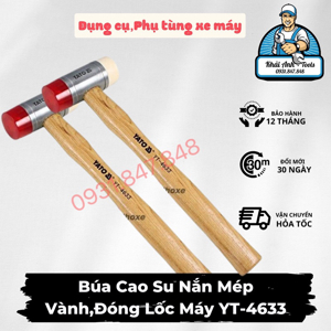 Búa 2 đầu nhựa PU trắng đỏ Yato YT-4633 phi 45mm