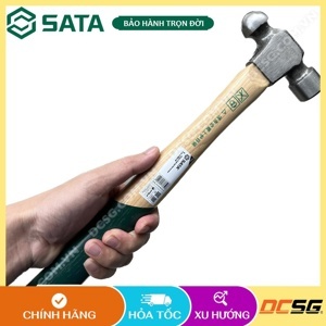 Búa cán gỗ đầu tròn Sata 92312, 16OZ