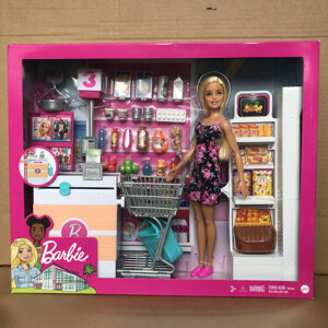 Búp bê Barbie mua sắm tại siêu thị FRP01