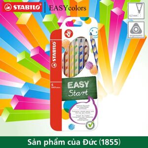 Bút Chì Màu Stabilo Easycolors CLE33R6C - cho trẻ thuận tay phải, 6 Màu