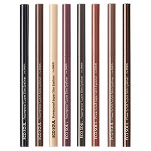 Bút kẻ mắt chống nước The Saem Eco Soul Powerproof Super Slim Eyeliner BR01 Thrill Brown