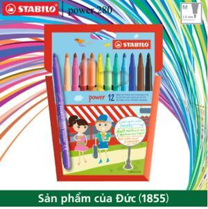 Bút lông đầu to STABILO power PW280-12 ( Hộp 12 màu)