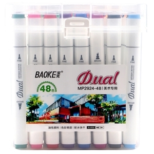 Bút màu Dual Marker 48 màu Baoke MP2924-48