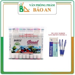 Bút màu Dual Marker 80 màu Baoke MP2924-80