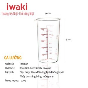 Ca lường thủy tinh Iwaki 500ml