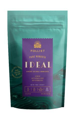 Cà phê bột Ideal Robusta Folliet Gói 250g