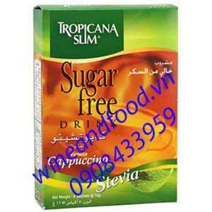 Cà phê Cappuccino Tropicana Slim không đường 96g