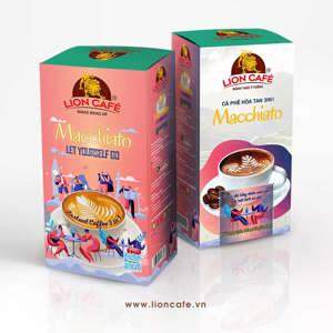 Cà phê hòa tan 3in1 Macchiato Lion Cafe - 180g (10 que)