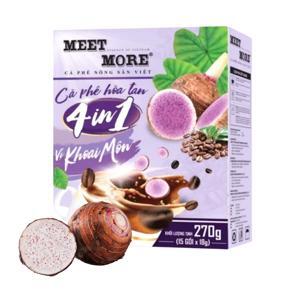 Cà phê hòa tan Meet More 4 in 1 hương khoai môn 270g