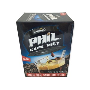 Cà phê hòa tan Wake-up Phil cafe Việt - bịch 240g