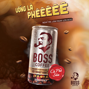 Cà phê sữa Boss - Thùng 24 lon 180ml