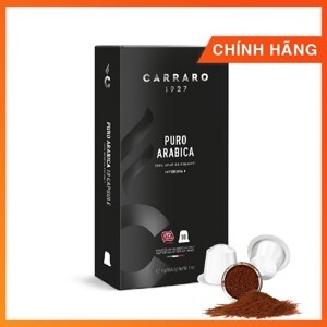 Cà phê viên nén Nespresso compatible Carraro Cafe Carraro Puro Arabica nhập khẩu Ý – hộp 10 viên