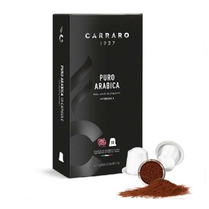 Cà phê viên nén Nespresso compatible Carraro Cafe Carraro Puro Arabica nhập khẩu Ý – hộp 10 viên