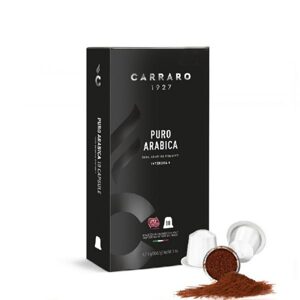 Cà phê viên nén Nespresso compatible Carraro Cafe Carraro Puro Arabica nhập khẩu Ý – hộp 10 viên