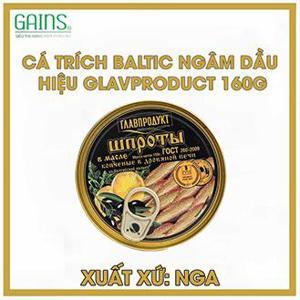 Cá trích Baltic ngâm dầu hiệu Glavproduct 160g