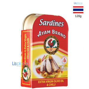 Cá trích ngâm ớt và dầu Olive Ayam 120g