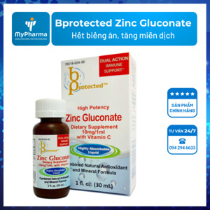 Cải thiện biếng ăn, tăng cường miễn dịch Bprotected Zinc Gluconate