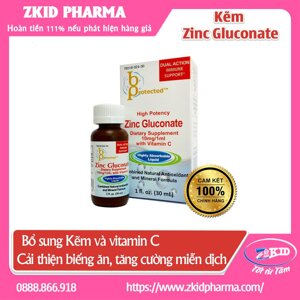 Cải thiện biếng ăn, tăng cường miễn dịch Bprotected Zinc Gluconate