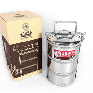 Camen Zebra 150223 - 12CM 3 Ngăn Inox