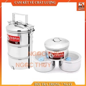 Camen Zebra 150223 - 12CM 3 Ngăn Inox